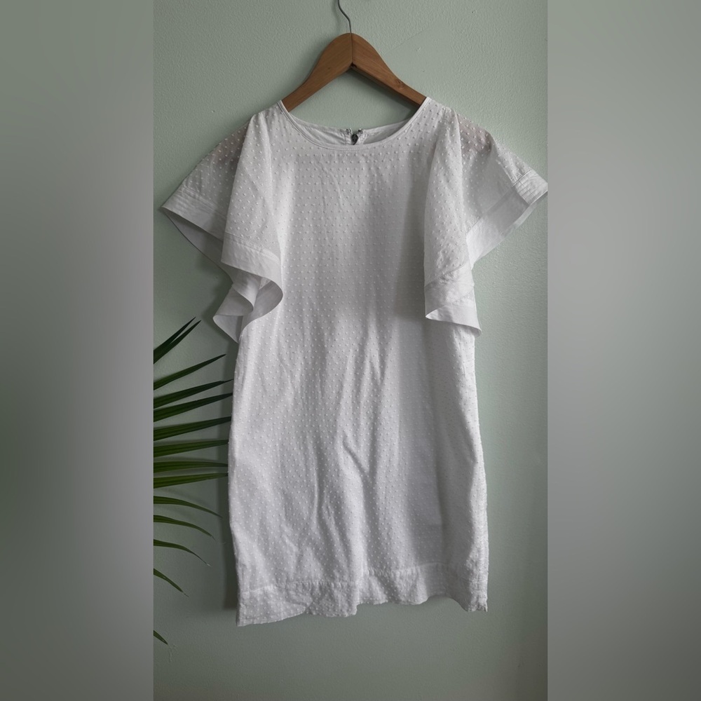 J. Crew White Textured Dress